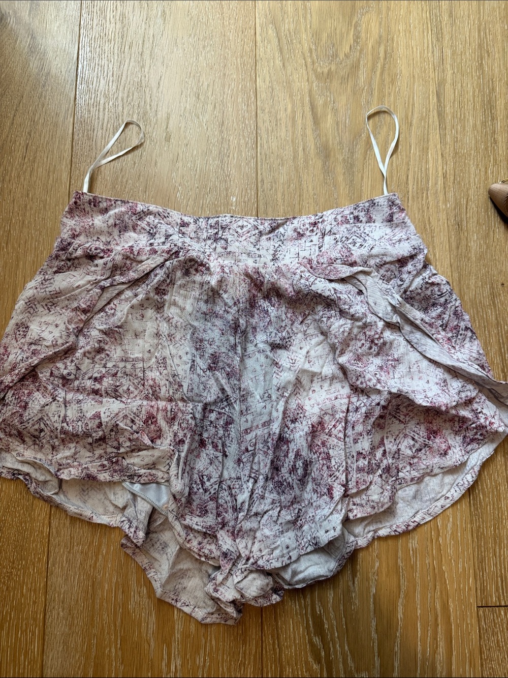Others Follow Pink Marble Print Satin-Look Sleep Shorts